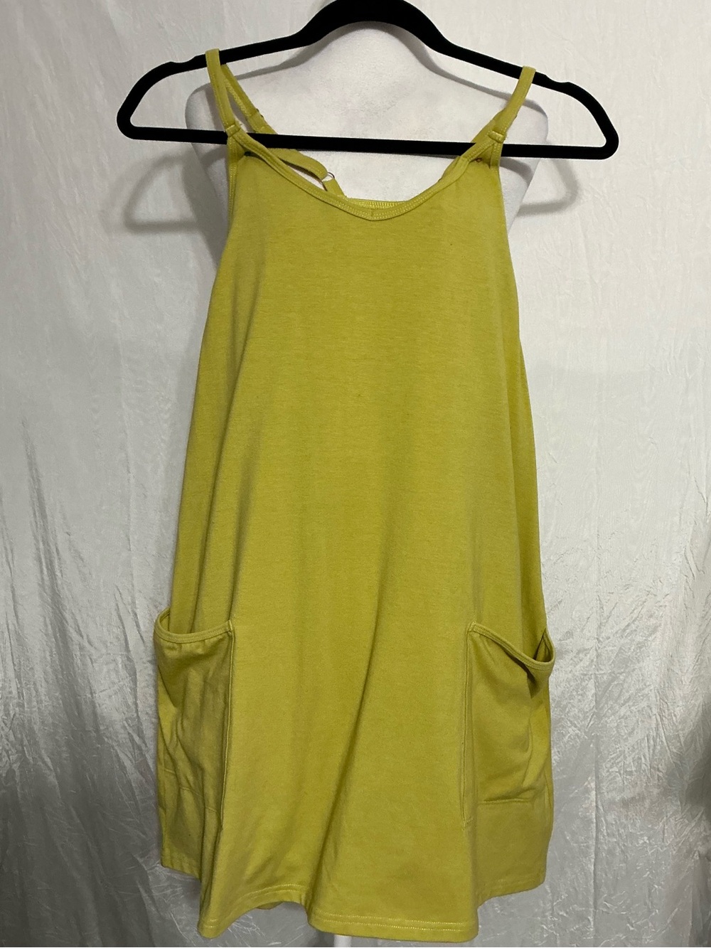 Women’s Lime Green Pocket Tank Dress